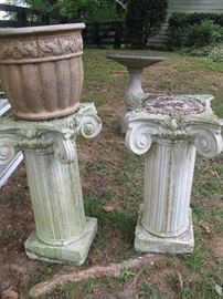 Cement columns and planters