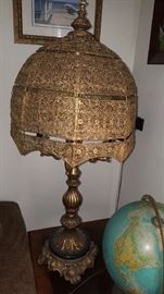 Mid Century lamp with metal shade