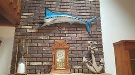 Taxidermy Fish with large hour glass and