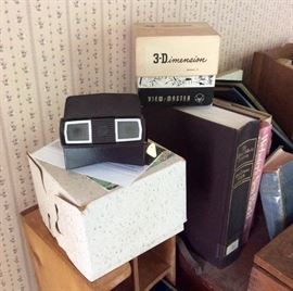View master with boxes of slides