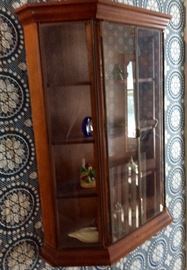 2 of 2 curio wall cabinet 