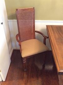 Dining room table with six chairs