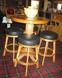 pub height table and stools