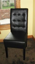 black leather chair