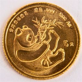 Lot 159 - Coin Gold 1/20th Panda .999 Fine Gold Coin