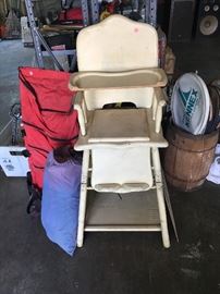 wooden high chair-as found