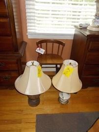 youth chair, lamps