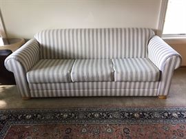 Queen size Stearns & Foster sofa bed. Includes mattress pad, two throw pillow covers, and arm rest covers. Exceptional condition. Rarely used 90" X 35".