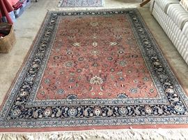 Fine quality Pakistani Kashan hand knotted wool rug. 6' 2" X 8'10". Bought for $7,830. No pet household. Excellent condition.