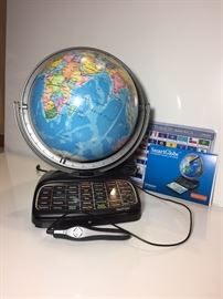 Smart Globe by Oregon Scientific. Can be continually updated by connecting the globe to the Internet via USB cable. Use the wireless smart pen to learn about the world.