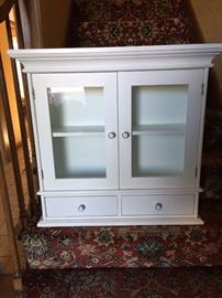Wooden cabinet 29" X 27" high X 8" deep.