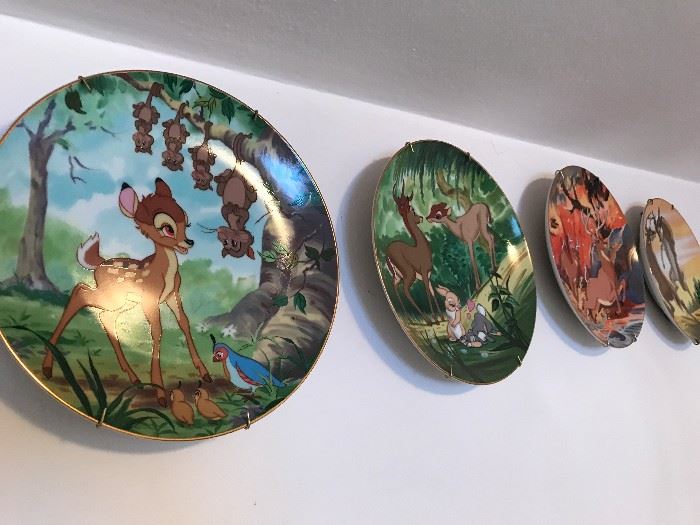 Disney collectible plates Bambi and other scenes