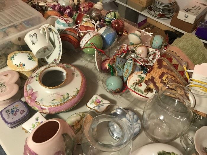 A large collection of decorative pottery, ornaments and other items