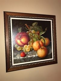 Fruits by Victor DelCastillo - 30x30, oil on canvas -- Victor del Castillo was born in Lima, Peru, in 1968. 