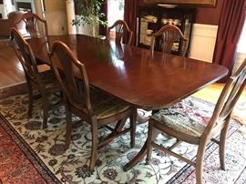 Oriental rug beneath