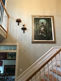 Artist Carlleen, 38x48 Floral Oil on Canvas