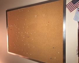 Large framed bulletin board