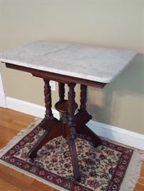 Eastlake style marble top table