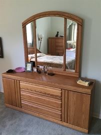 matching oak dresser and mirror