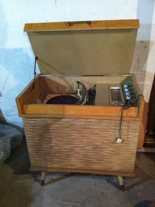 Olympic radio & record player console. WORKS GREAT!!