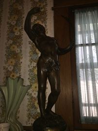 Large David devant Saut Resin figurine.  Please see next photo as there is damage.