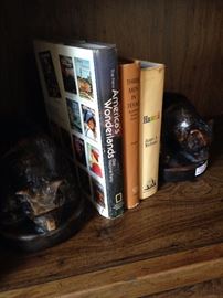 Bear bookends (maybe Baylor bears)