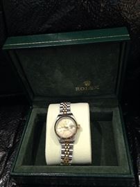 Datejust by Rolex - stainless/18K gold jubilee bracelet watch