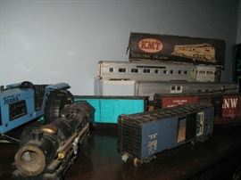 ASSORTED TOY TRAIN CARS  
