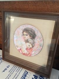 framed collectors plates