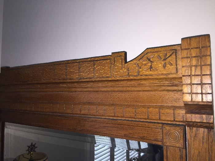 beautiful Eastlake antique dresser with mirror. Original hardware...in great shape...great detail