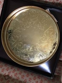 Scandia 24k gold plated serving tray