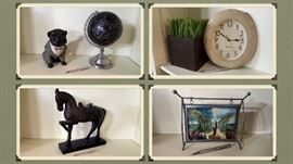 Bulldog, earth, clock, grass, horse, mini frame, 10 commandments red sea parture