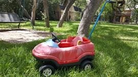 Push car... tried to clean but don't have the time.. the white stuff is water deposit it comes off with some elbow grease.