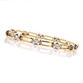 GPM Designs 18K Yellow Gold 1.20 CTW Diamond Bracelet: A GPM made 18K yellow gold 1.20 ctw diamond bracelet.
