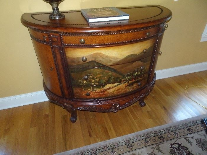 Hooker Painted Demi-lube Console 48"W X 23"D X 37"H