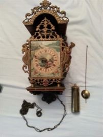 Frisian Stoeltjesklok - Antique Dutch pedestal clock.