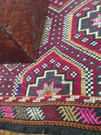 $350 - &nbsp;Hand woven deep color Kilim rug 6x9