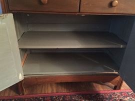 $350 Antique pie safe with duck egg blue interior (over 100 years old)