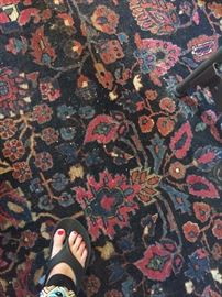 $750 - Antique wool persian rug. 9X12