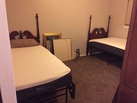 $100/Pair of Twin headboards and footboards (not shown). Duncan Phyfe era/style poster beds. 