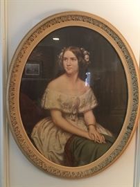 $20 - 32x26 Beautiful vintage print of famed 1800's "Swedish Nightingale" opera star Jenny Lind.  So famous, numerous items were named after her, including the beloved Jenny Lind cribs and bed frames.