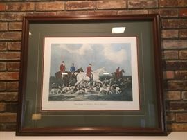 $20 &nbsp;- 34x40 Beautiful vintage print of famed Hunt Scene