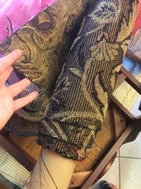 extra roll of upholstery fabric for chairs$300 - &nbsp;Late 1940's vintage Duncan Phyfe China Cabinet/Buffet/Hutch
$275 - &nbsp;Matching 1940's Duncan Phyfe drop leaf dining table with 3 leaves (42" wide, folds down to 2' yet extends to a little over 8') with full table covers - including Matching 4 dining chairs