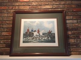 $20 &nbsp;- 34x40 Beautiful vintage print of Hunt Scene