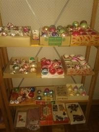 Vintage Christmas tree ornaments..stringed lights...original boxes..bulbs.. working condition!  Also vintage Christmas cards..BUBBLE WRAP..TAPE..BOXES..AVAILABLE FOR CHRISTMAS TREE DECORATIONS...