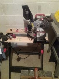 Black and Decker workbench..like new.. Craftsman Beveler..with manual..laser Trac Saw with manual