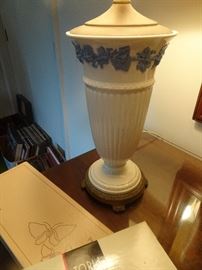 Blue on White Wedgwood lamp