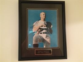 Signed Mickey Mantle picture 