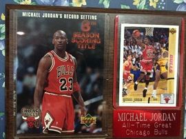 Michael Jordans 8th Season Scoring Title Plaque 