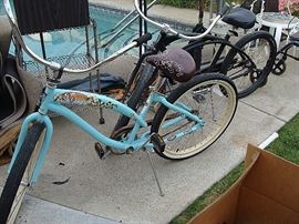 Pair of his and hers beach cruisers